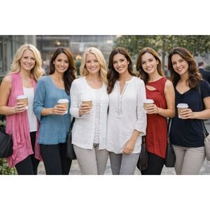 6 Career Style‎ Blouses Women's size MEDIUM